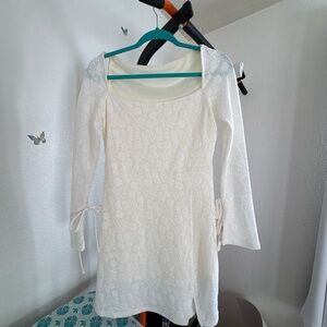 Elegant short White Dress